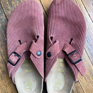 Birkenstock Boston 25th ann corduroy clogs